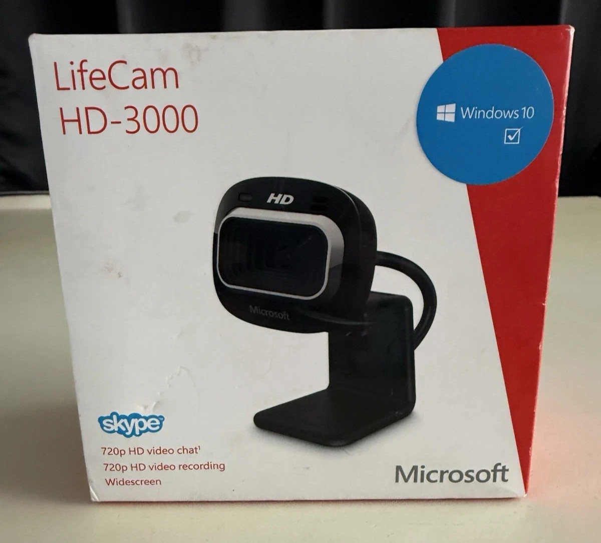 Webcam Microsoft LifeCam HD 3000 720p HD Video 3MP Camera Skype Built-in Mic USB