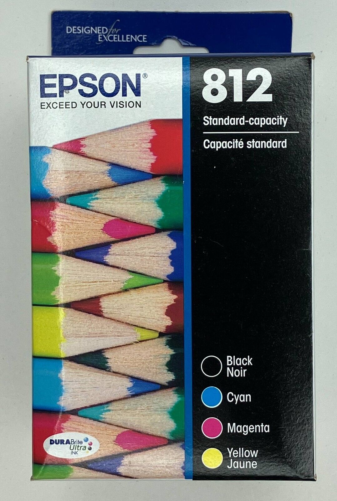 Genuine Epson 812 Standard Black/ Cyan/Magenta/Yellow 4 Pack Exp. 09/2026 SEALED
