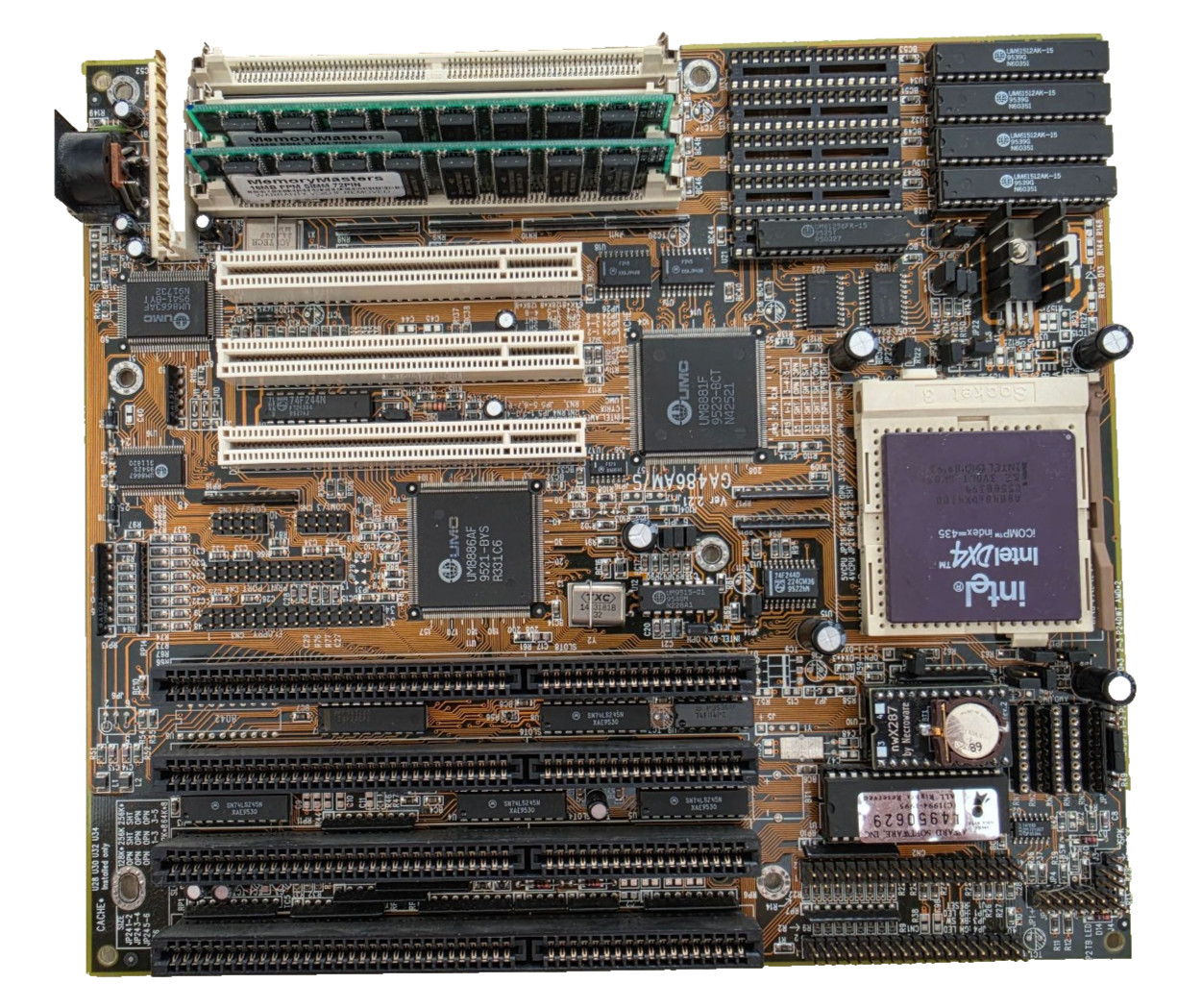 Gigabyte GA-486AM/S Socket 3 MB + Intel 486DX4-100 CPU + 32Mb RAM + New cooler 