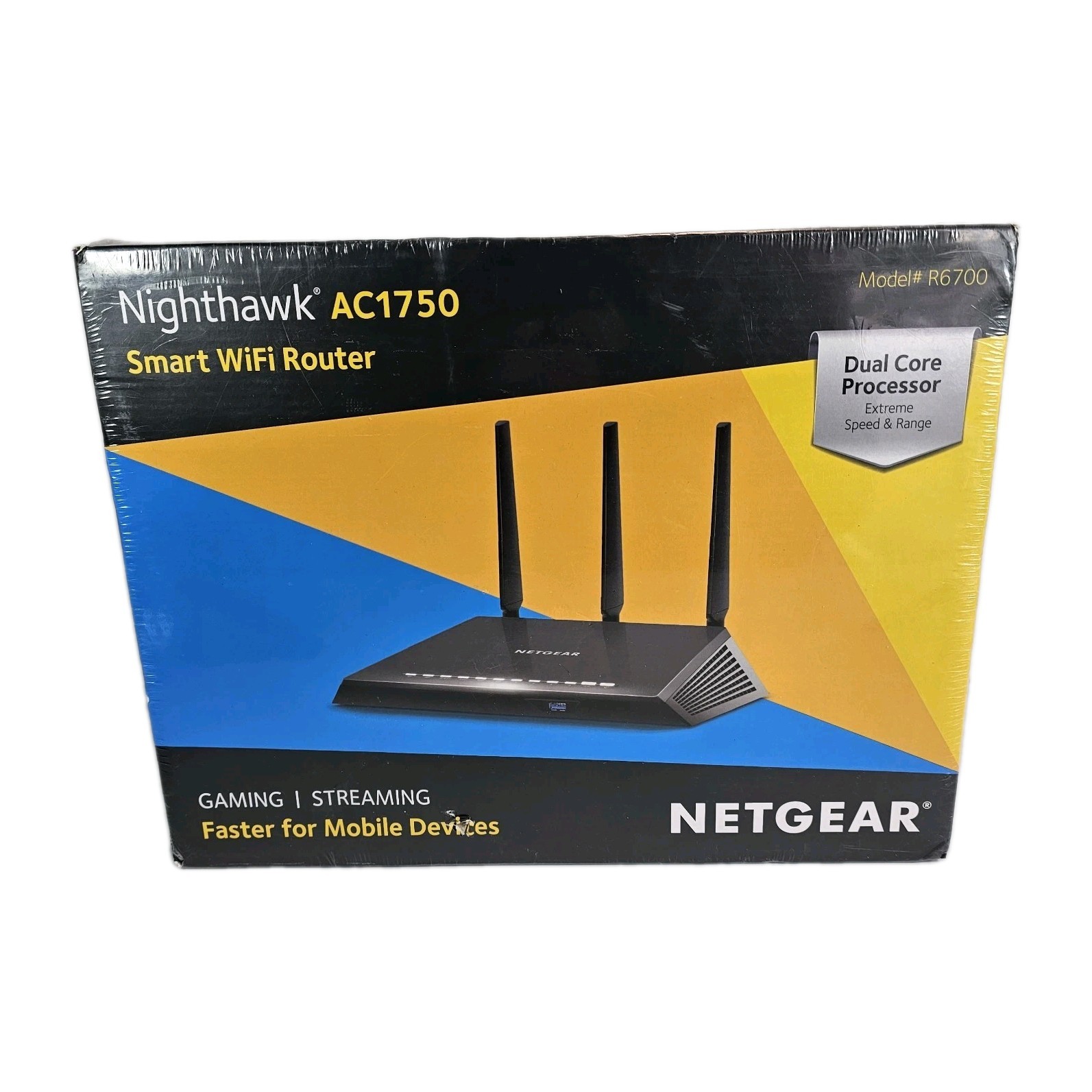 NEW Netgear Nighthawk AC1750 Smart WiFi Router Dual Band R6700 New In Box Sealed