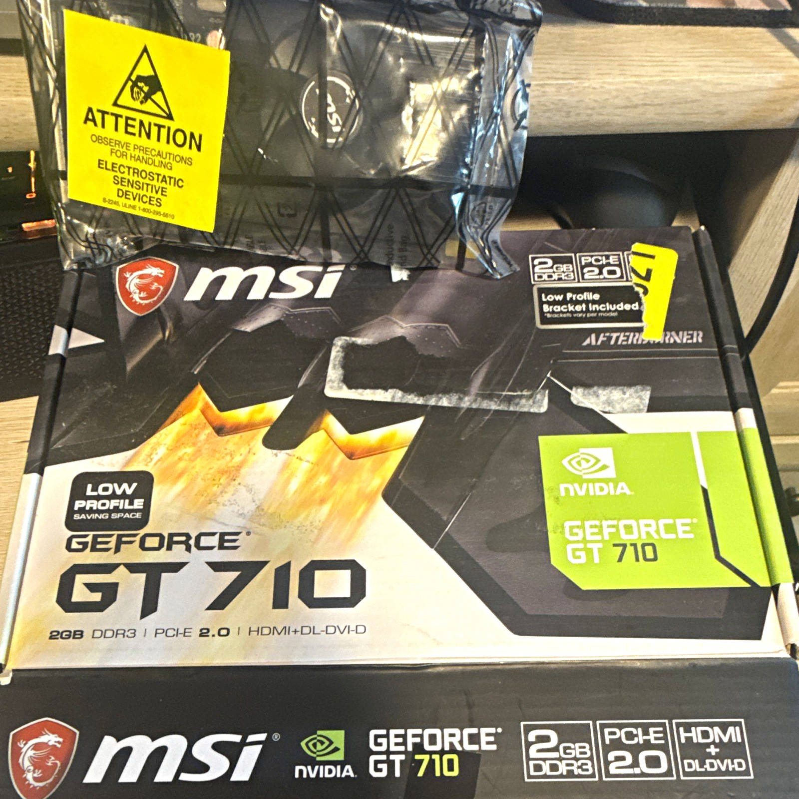 MSI NVIDIA GeForce GT 710 2GB DDR3 PCIe 2.0 Low Profile HDMI DVI-D