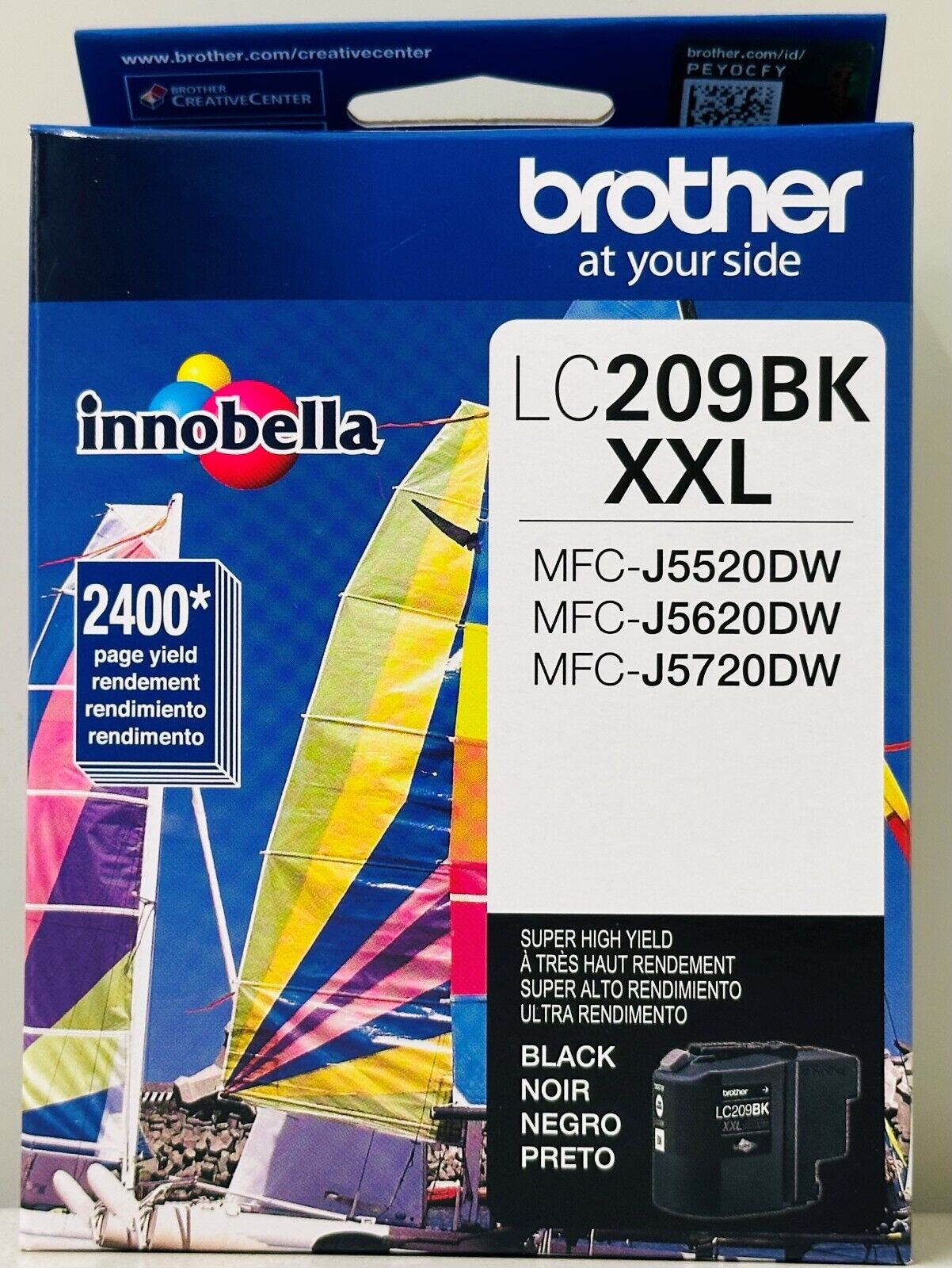 New Genuine Brother LC209XXL Black Ink Cartridge MFC-J5520DW MFC-J5620DW