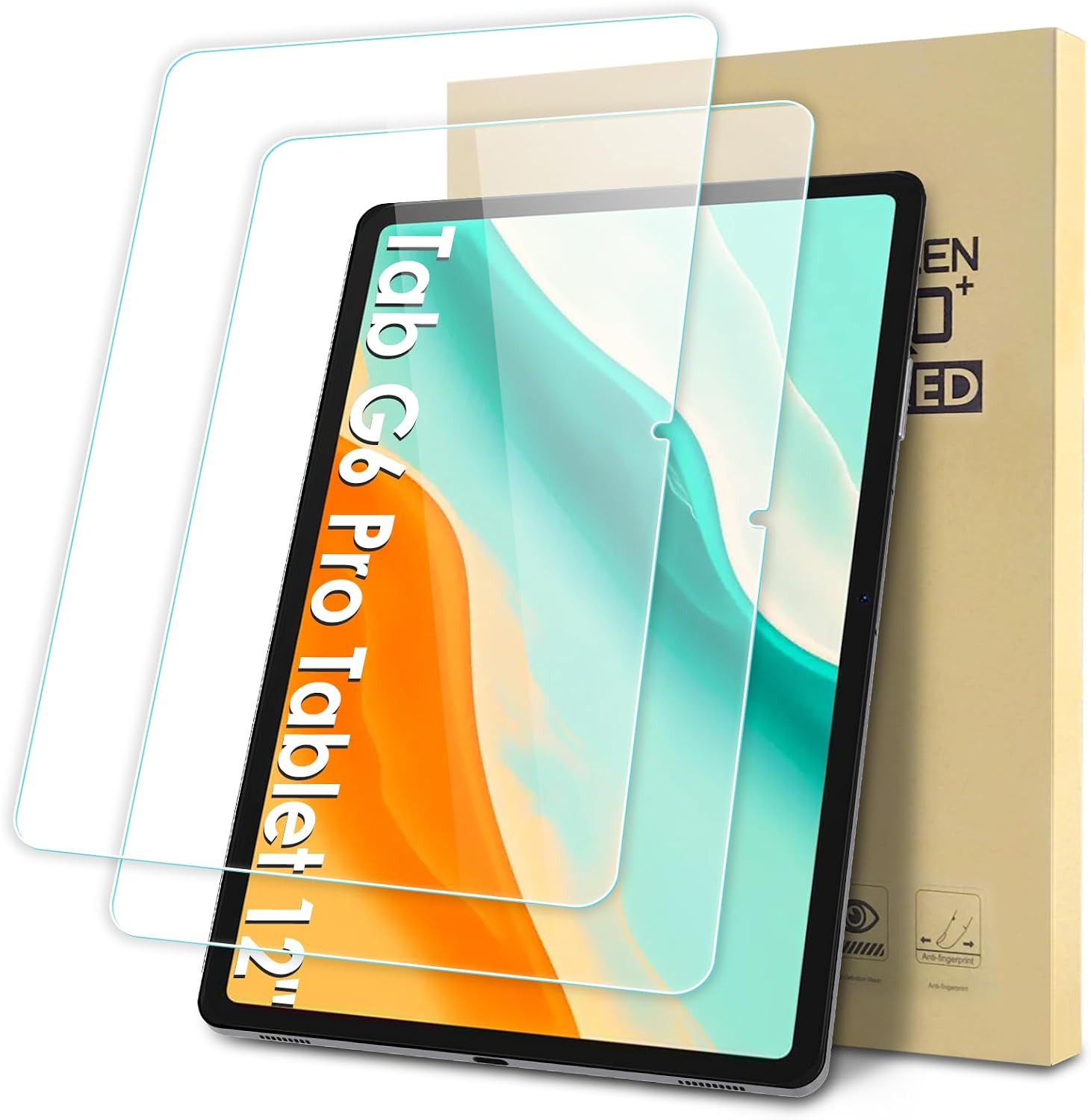 2-Pack Screen Protector Compatible with DOOGEE Tab G6 Pro Tablet 12", Tempered G