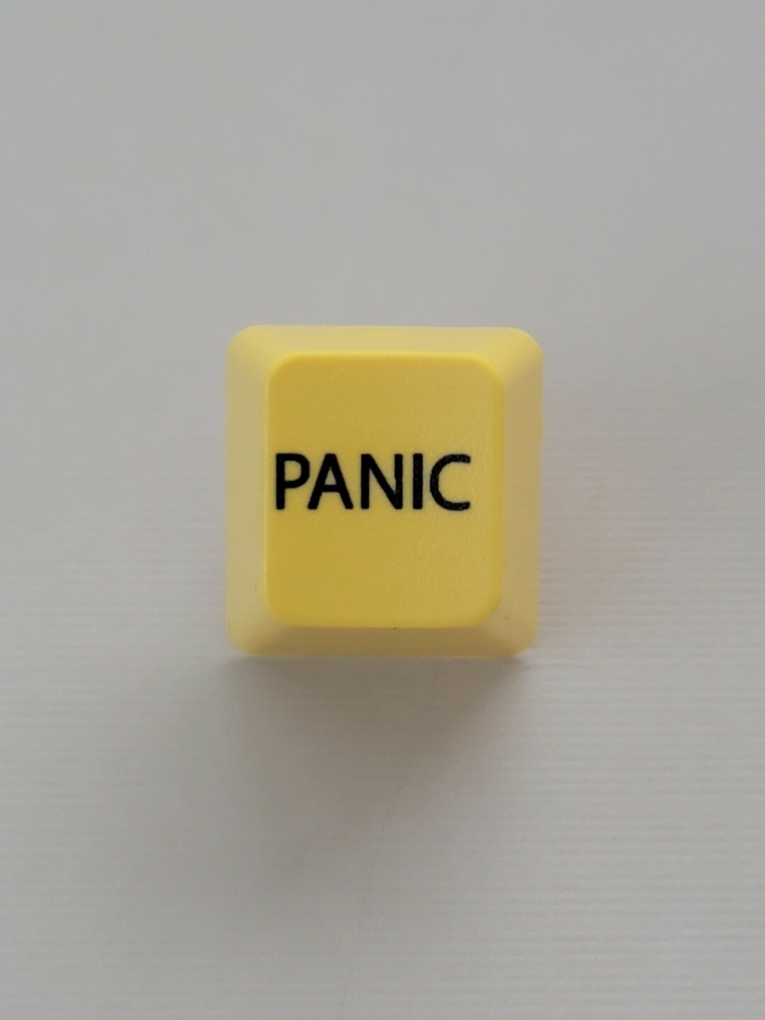 Yellow PANIC Key Cap IBM Model M Replacement Unicomp - Humor / Funny