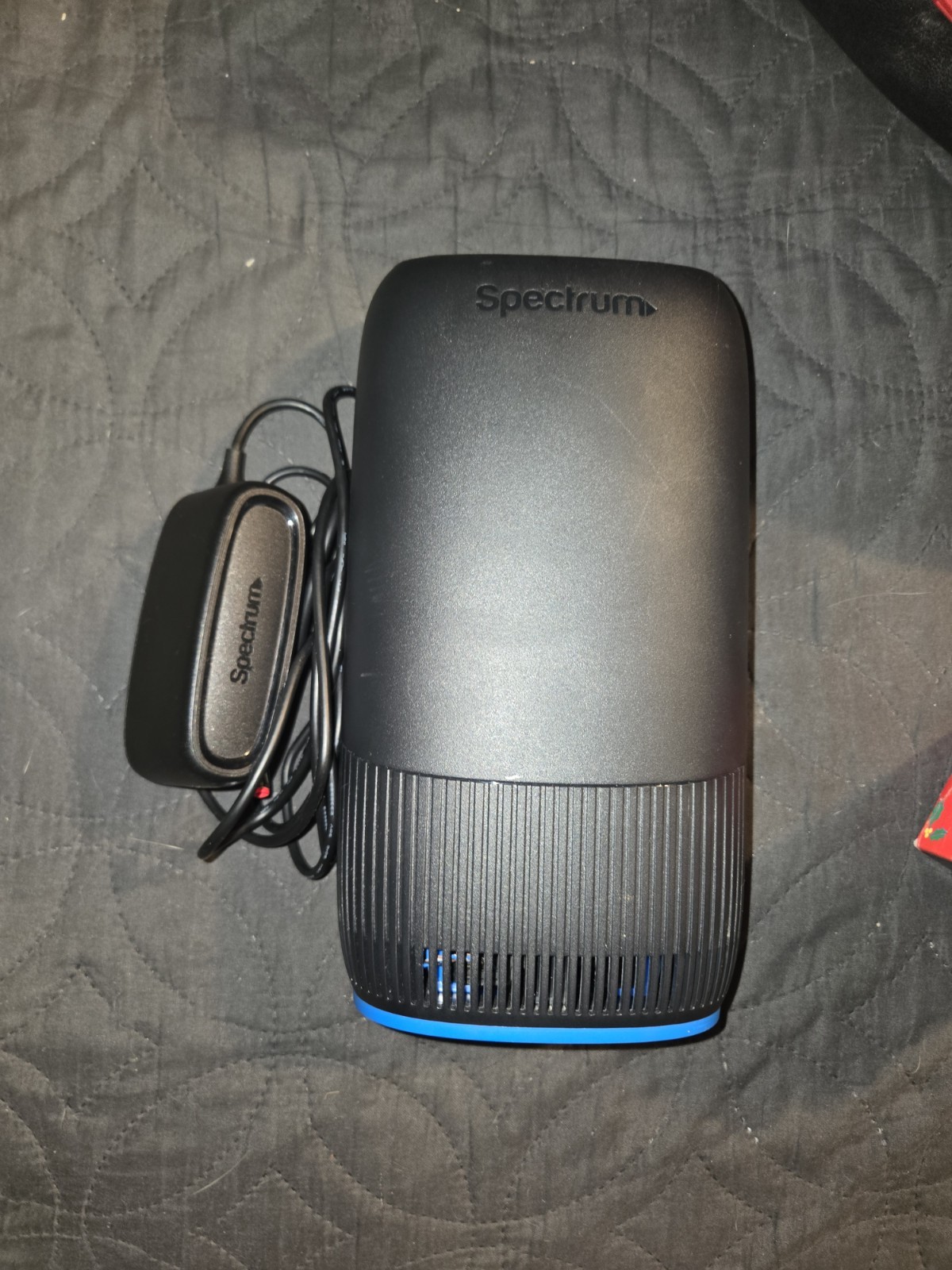 Spectrum WiFi 7 Tri Band SBE1V1K Home Router With Power Cable Black Work G2U
