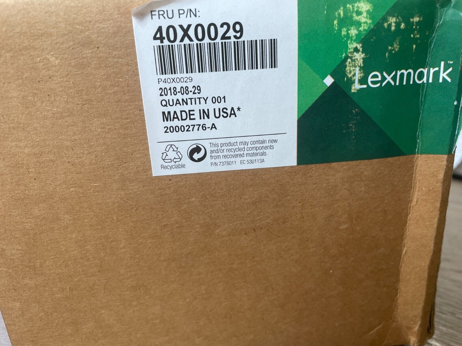 Lexmark 40x0029 T640 Redrive Assy New/Sealed