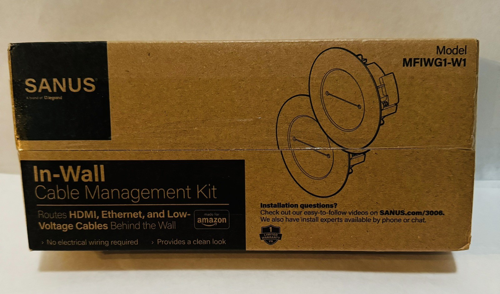 In-Wall Cable Management Kit - Sanus - Brand New In Sealed Box
