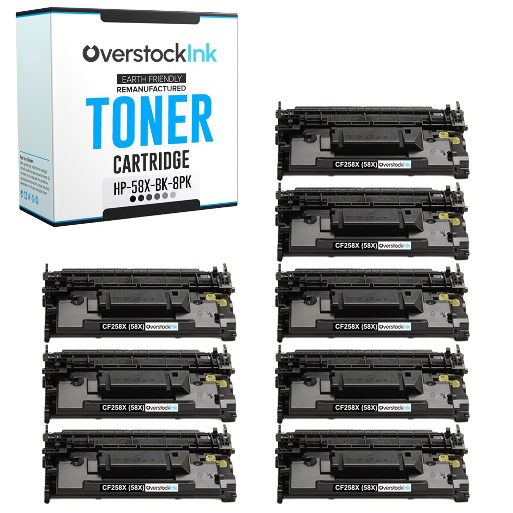 8-Pack Replacement OSI CF258X Cartridges for HP LaserJet Pro MFP M428dw M428fdn