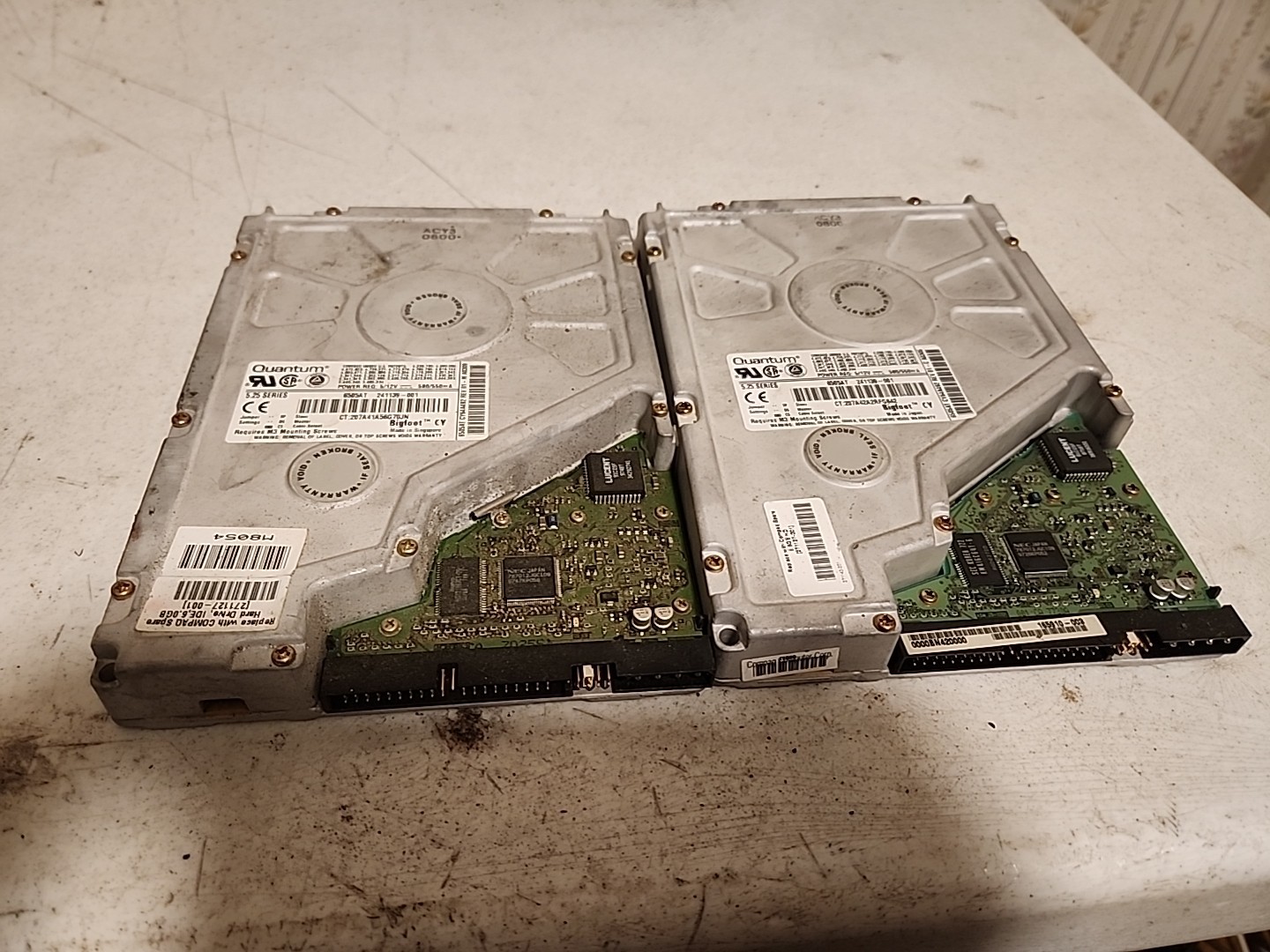 Lot Of 2 Quantum Bigfoot CY 5.25" IDE HDD 6505AT CY64A492 6.5GB As Is For Parts