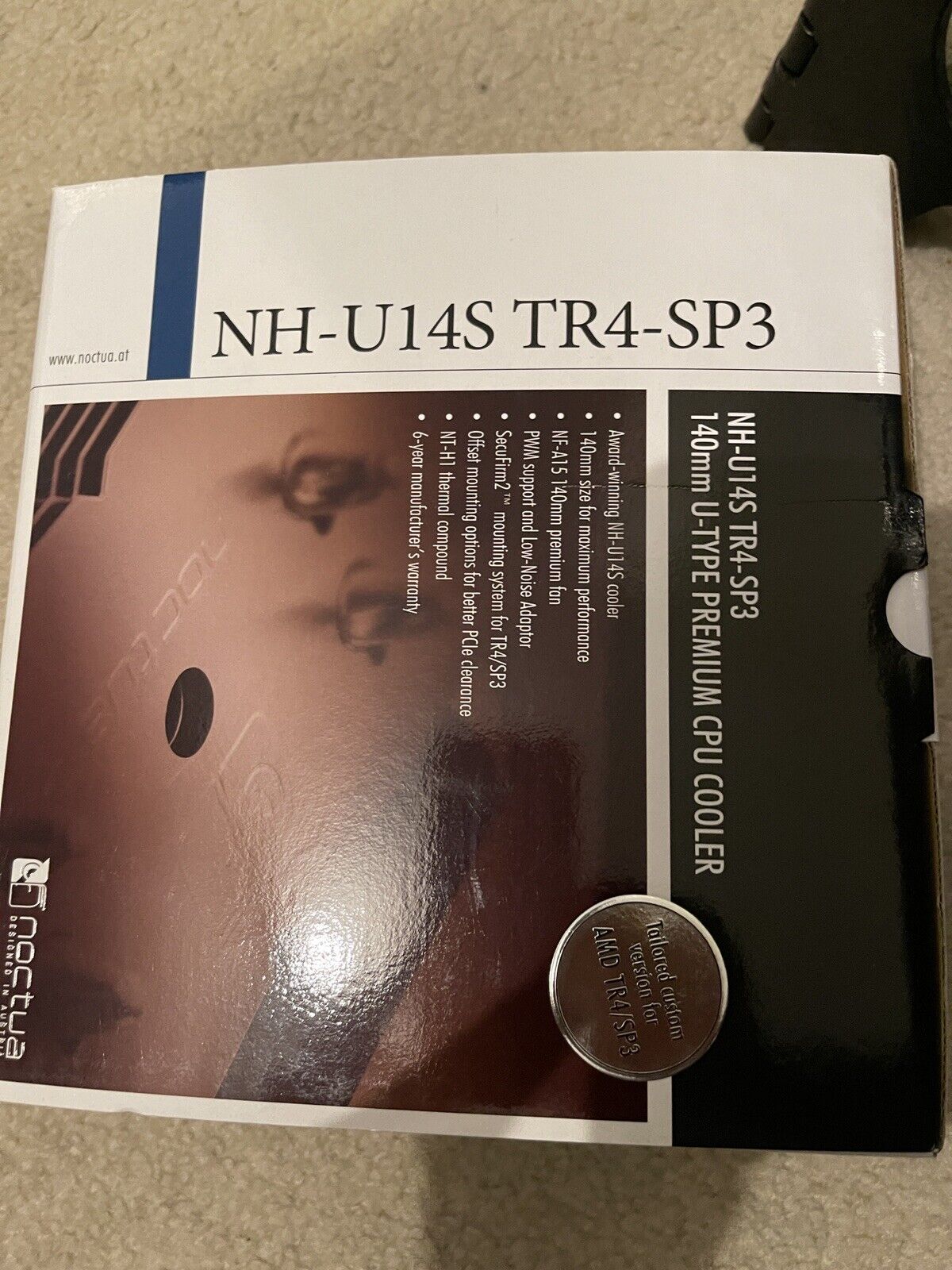 NH-U14S TR4-SP3, Premium-Grade CPU Cooler for AMD Strx4/Tr4/Sp3 (empty Box)