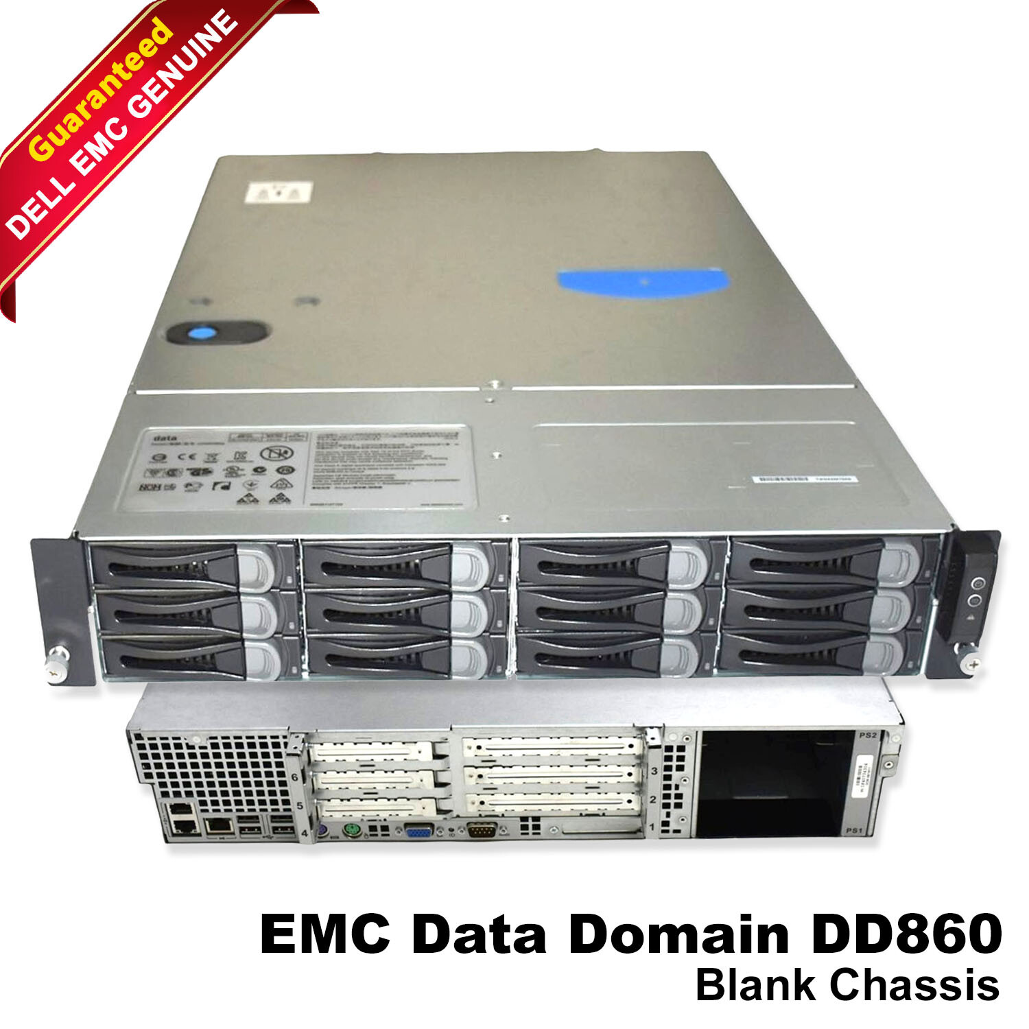 Dell EMC DD860 Data Domain Storage System Metal Chassis Only P-X-860-CHSX1