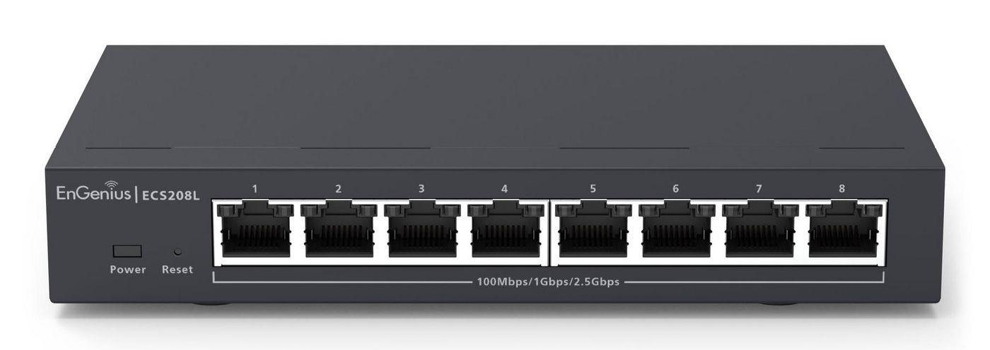 EnGenius ECS208L Cloud Lite Managed Smart Switch 8-Port 2.5Gbe Desktop ~E~