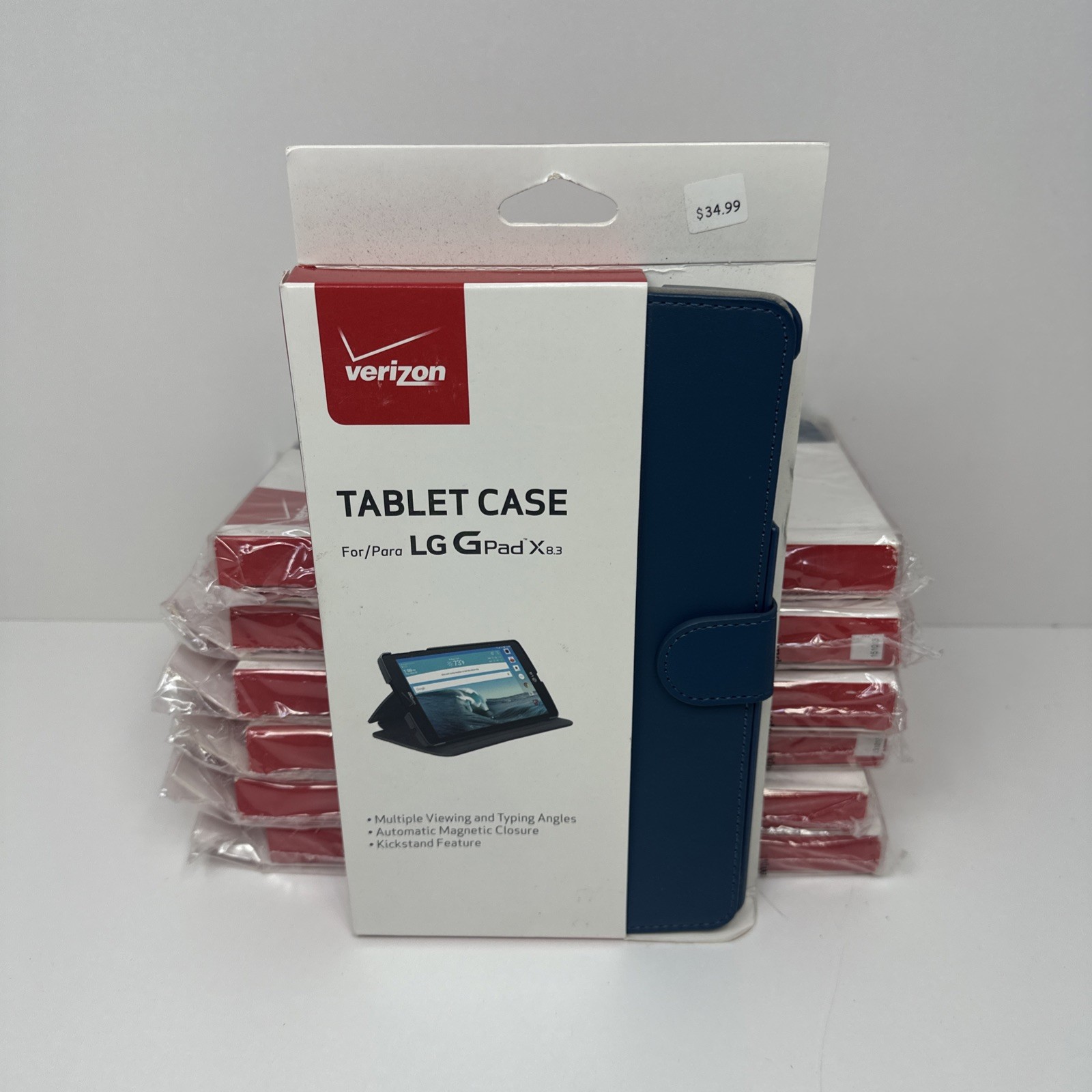 Lot Of 7 Verizon Durable Leather Hands Free Viewing Folio Case  LG G Pad X 8.3