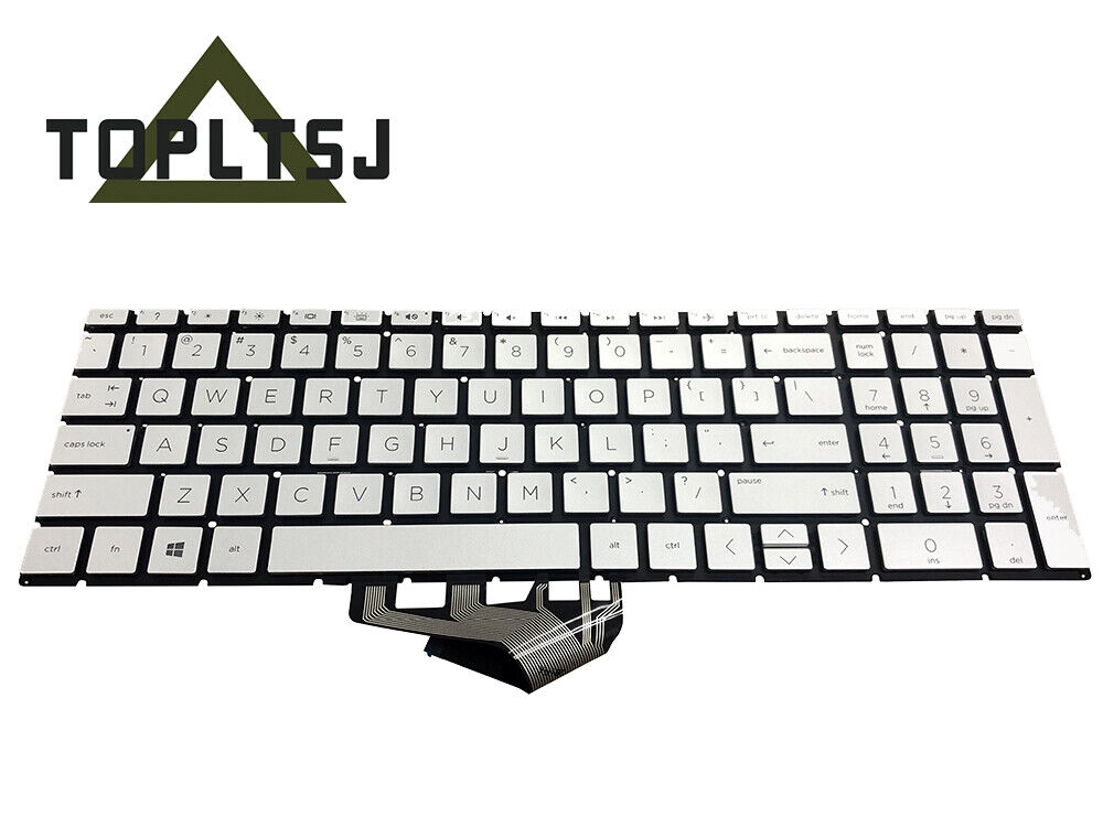 New HP 15-dw2025cl 15-dw3025cl 15-dw3031cl 15-dw2638cl Keyboard Backlight Silver