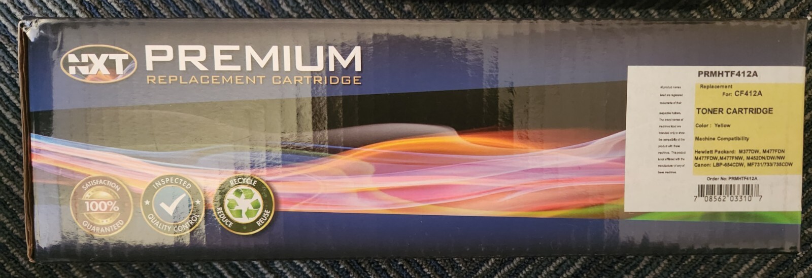 NXT Premium Replacement- CF412A LaserJet Toner Cartridges - Yellow and Magenta