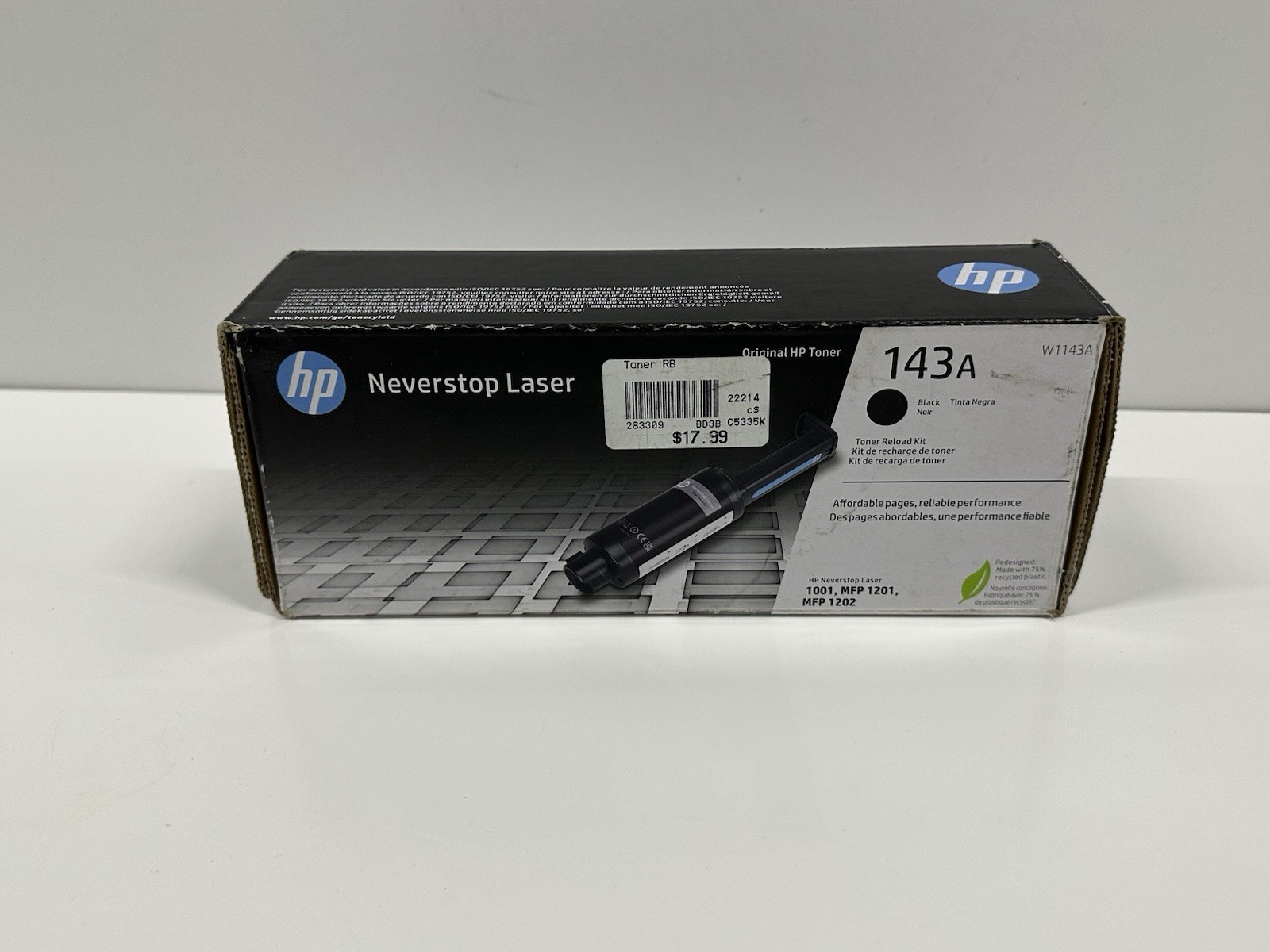 HP 143A W1143A Black Toner Reload Kit Genuine Neverstop Laser NEW