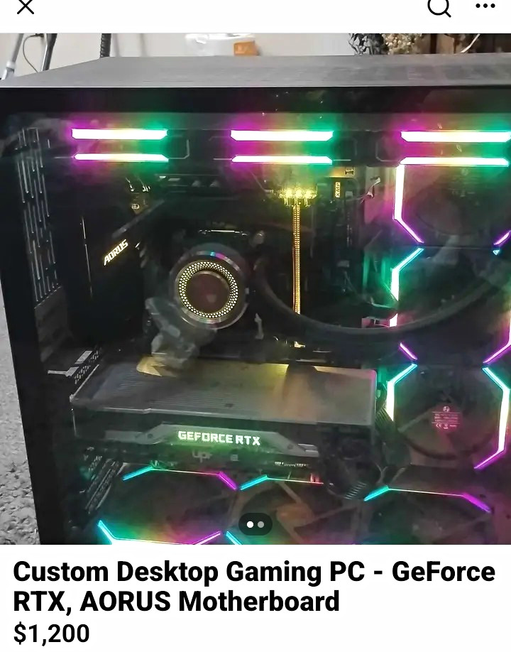 Custom/Whitebox Desktop Gaming PC Tower NVIDIA GeForce RTX Dedicated GPU RGB