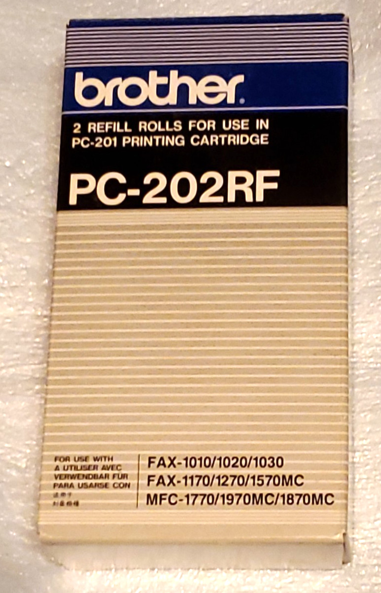 Genuine Brother PC202RF / PC-202RF 2-Pack Thermal Transfer Refill Rolls