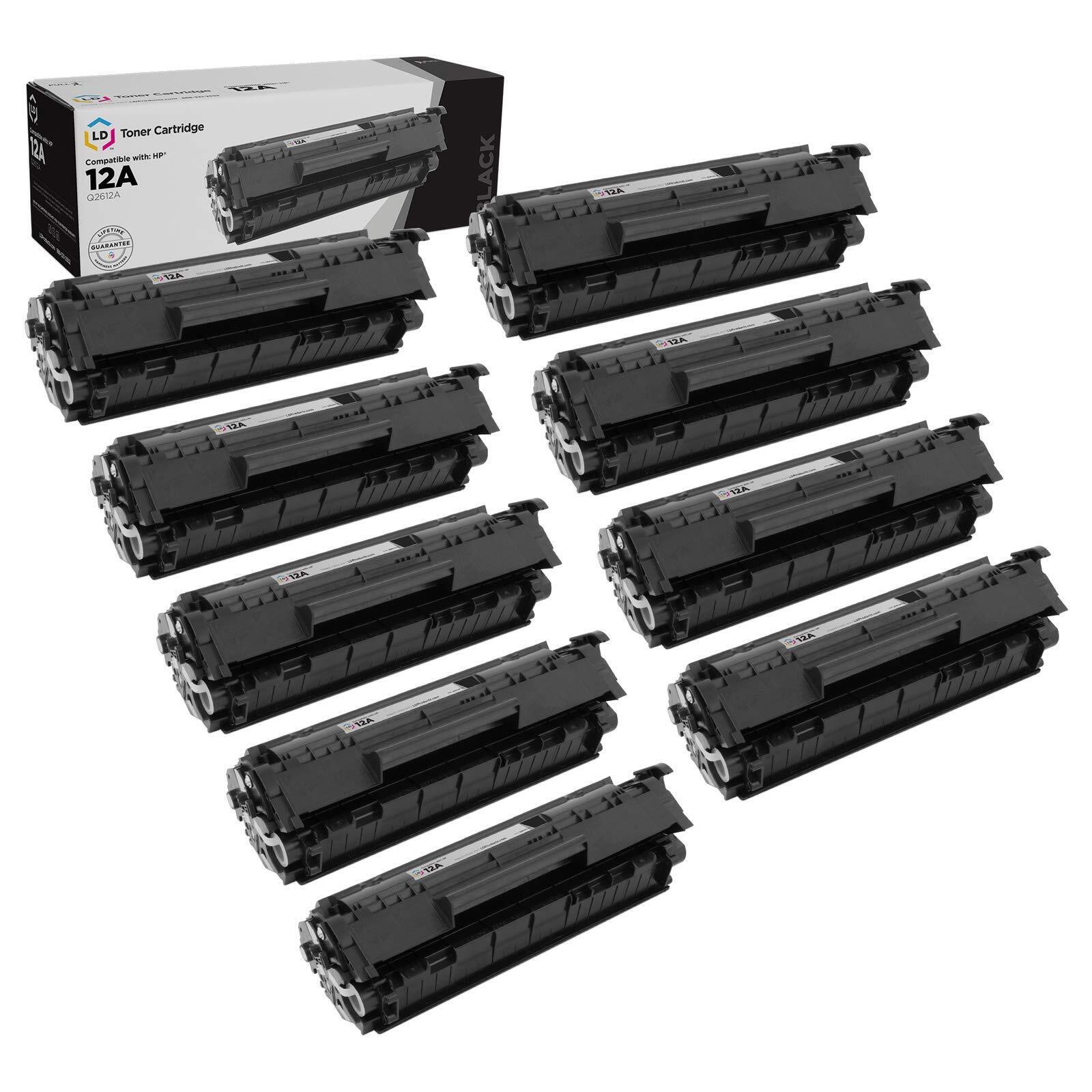 LD Products Compatible Replacement for HP 12A Black Toner Cartridge (9pk)