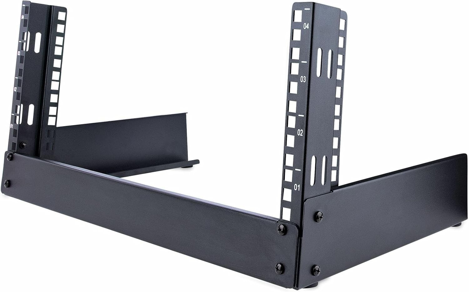 StarTech.com 2-Post 4U Desktop Server Rack, Small 9.3 x 19.7 x 11.5, Black 