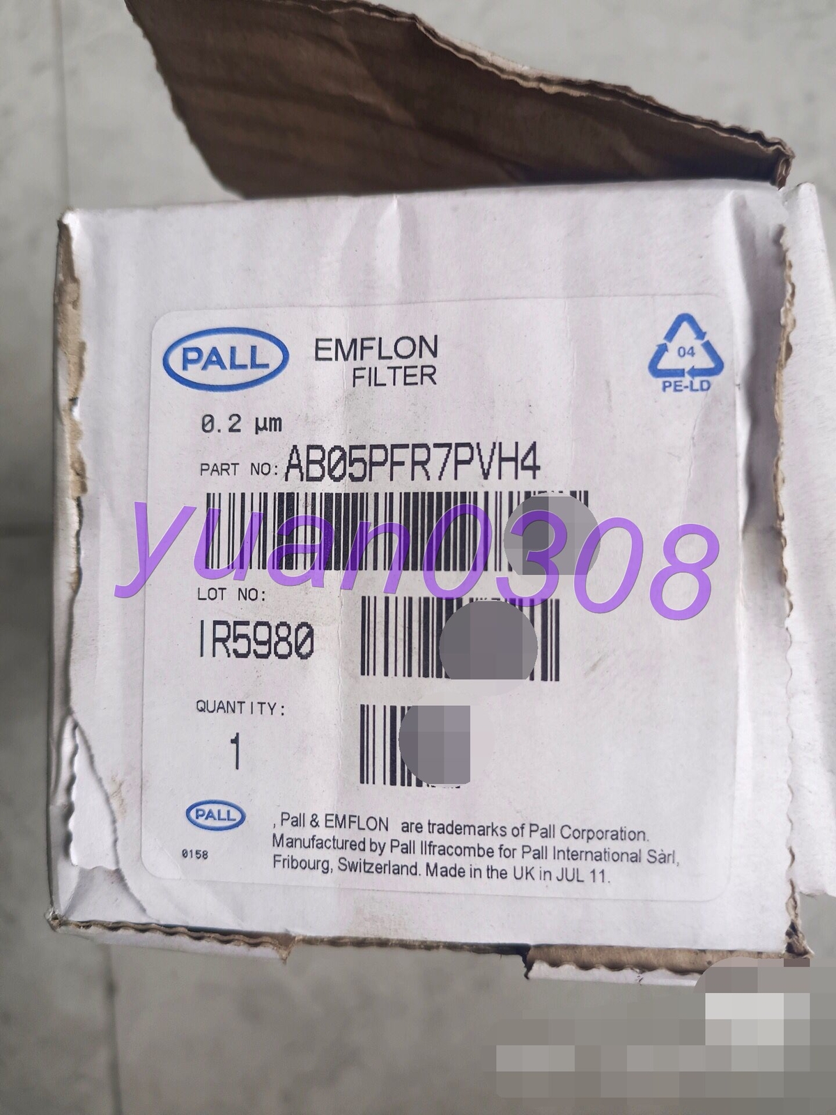 1PCS NEW PALL AB05PFR7PVH 4filter Via DHL or FedEX