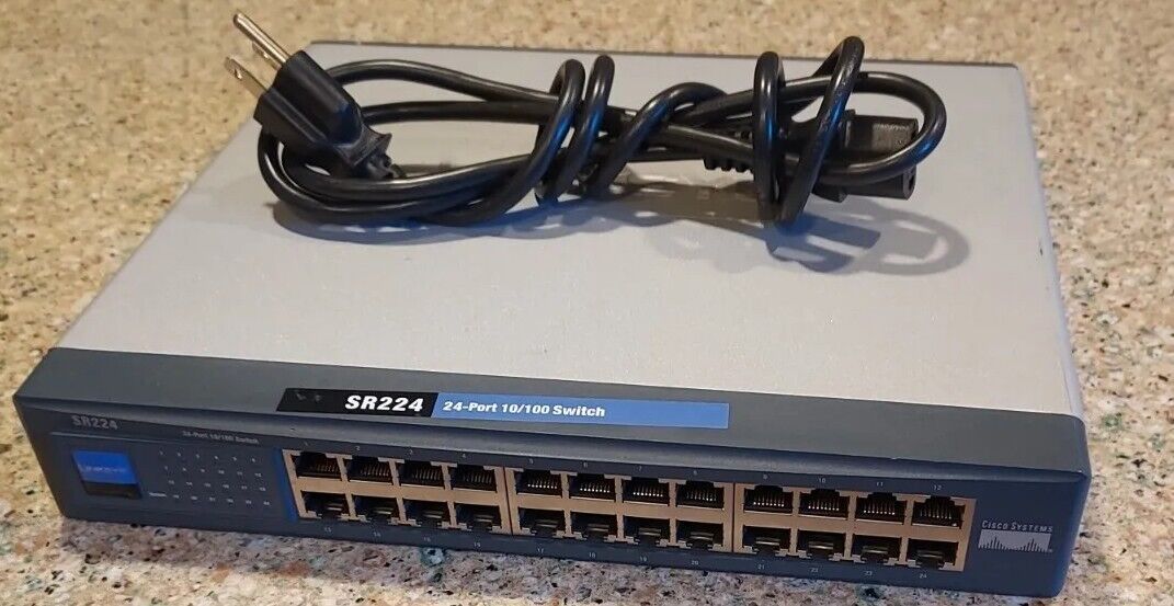 Cisco Linksys SR224 24 Port 10/100 Business Series Network Ethernet Switch