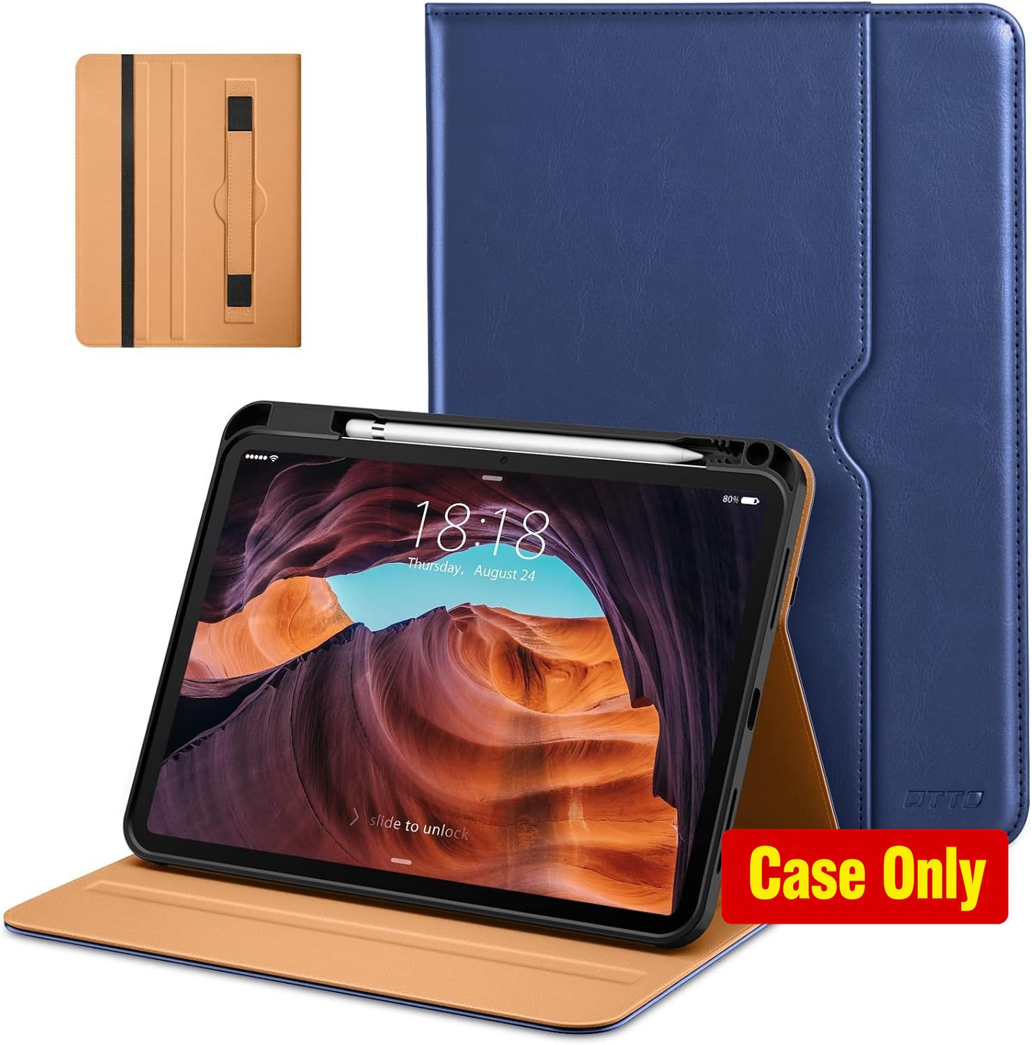 Navy Blue Shockproof Case for 11-inch iPad 11th Gen, Compatible with A16 Models