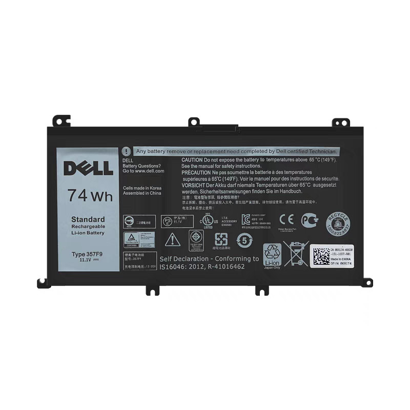 Genuine 74Wh OEM 357F9 0GFJ6 Battery For Dell Inspiron 5576 7566 7577 7557 7559