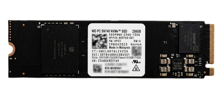 WD PC SN740 7100S 256GB NVMe PCIe Gen4 x4 M.2 2280 SSD SDDPNQD-256G-1201 Laptop