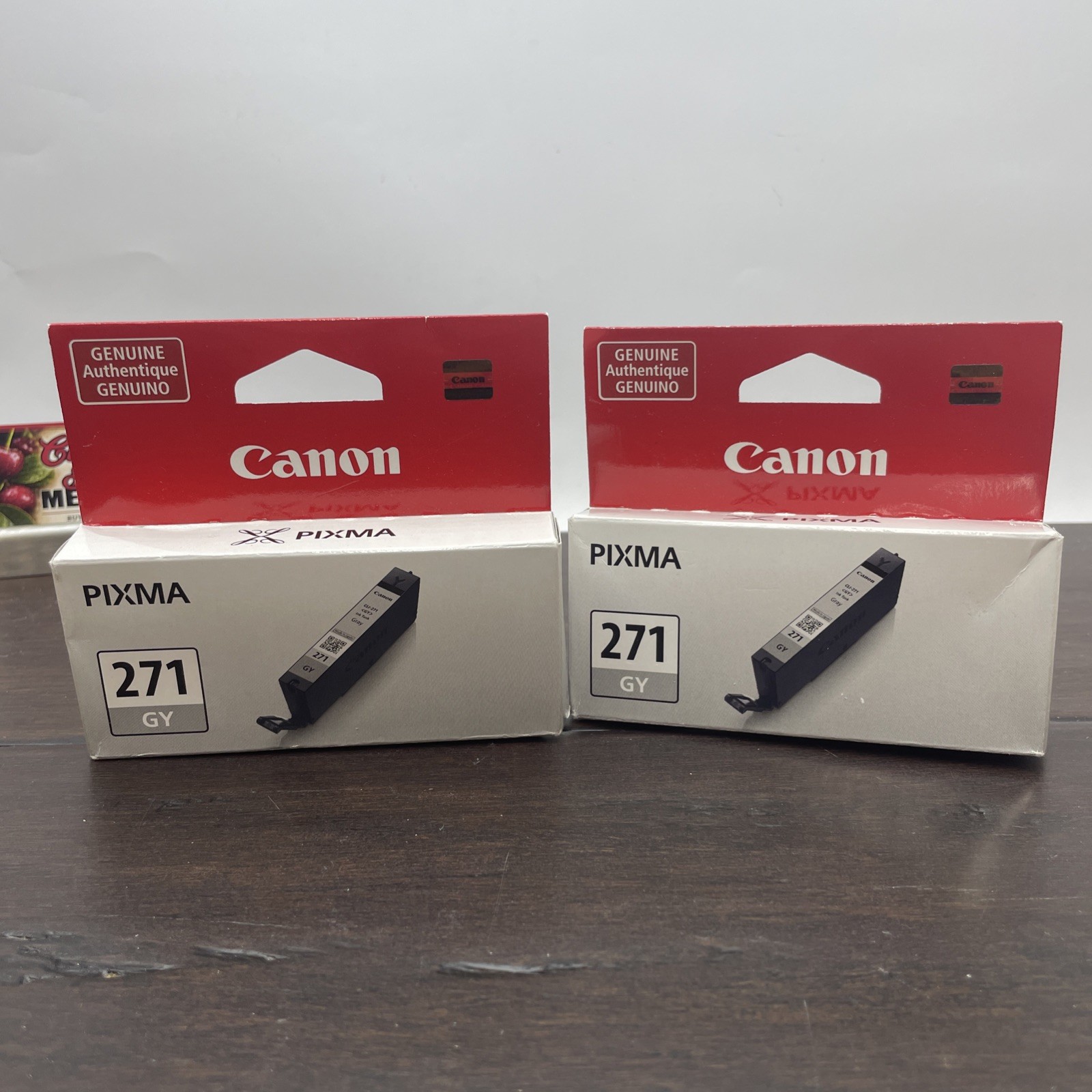 2 Packs NEW Sealed Genuine Canon 271 Grey Ink Cartridge For Pixma Printers Gray