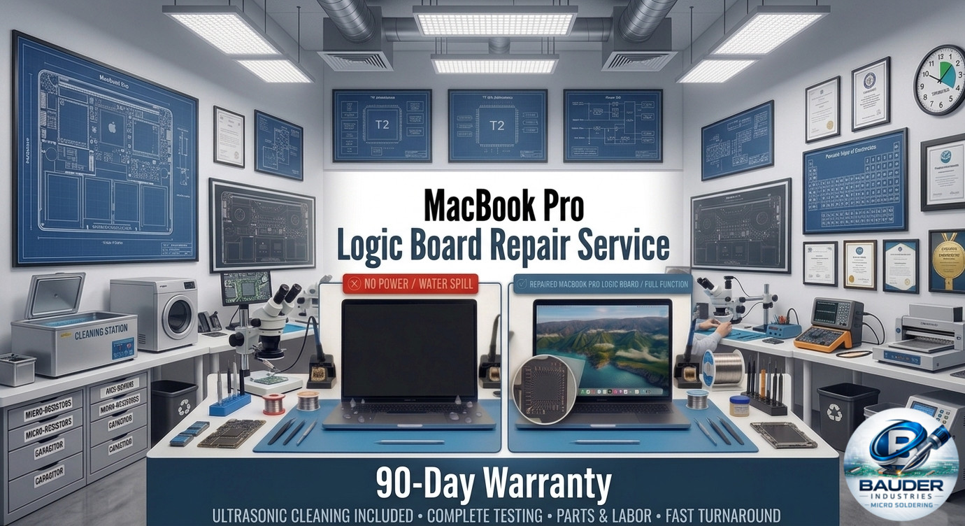 MacBook Pro 16" A2485 M1 Max Pro 2021 Liquid Damage Logic Board Repair Service