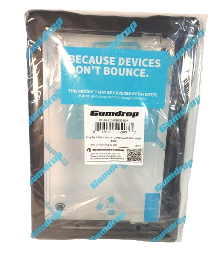 New Gumdrop DropTech DL3100CBCS Black Protective Case Dell 3100 Chromebook 11"