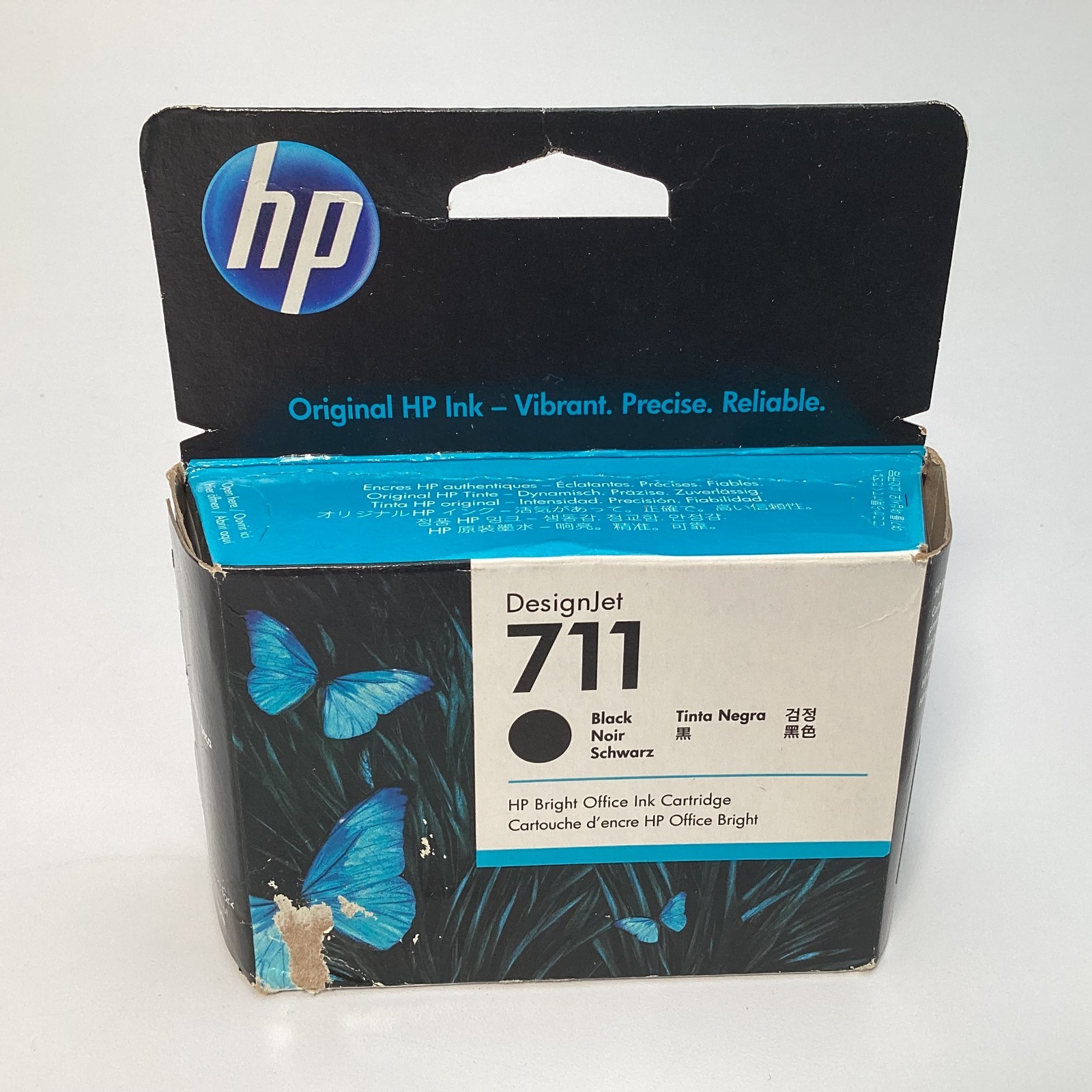 Genuine HP 711 CZ133A Black DesignJet Ink Cartridge 80ml Exp 08/2026 - Sealed