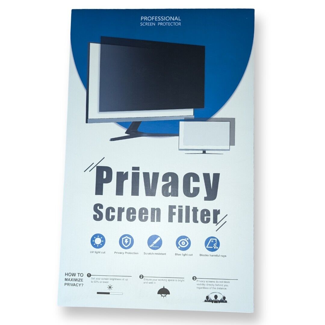 2 Pack 24 Inch Computer Privacy Screen Filter 16:9 Widescreen Monitor Unbranded