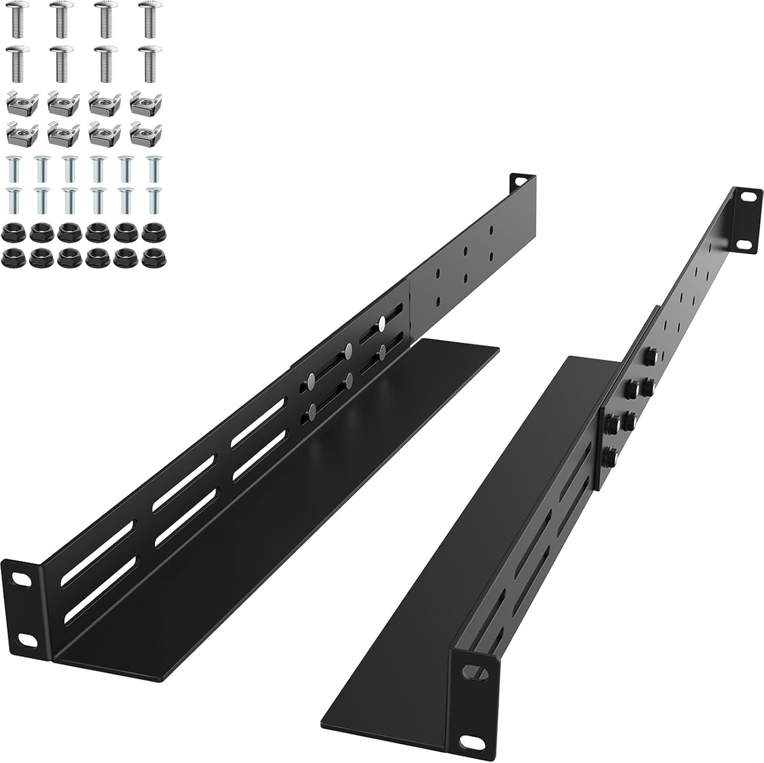 1U Universal Rack Mount Rails, 4-Post Server Rack Rail