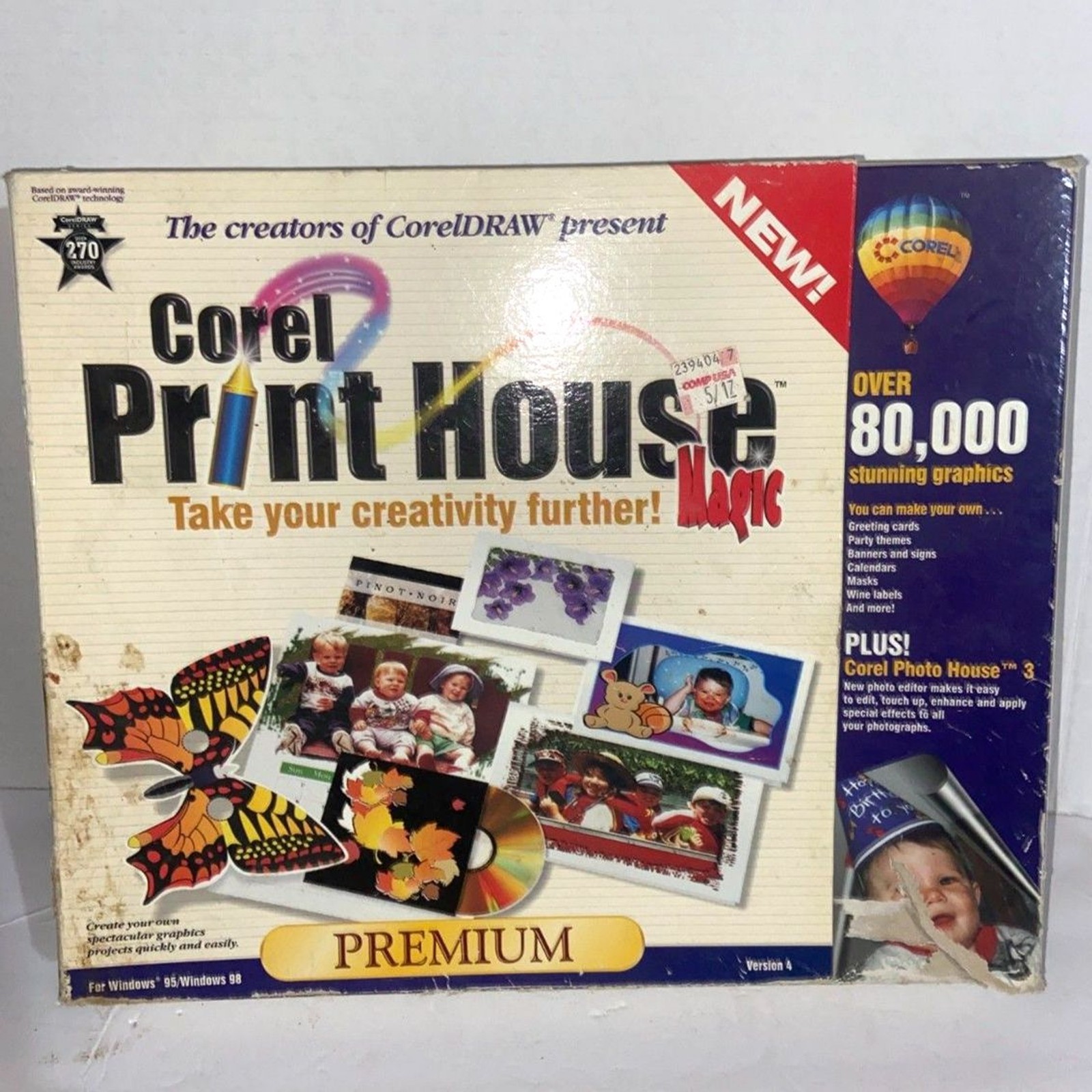 New Corel Print House Magic Premium v4.0 Big Box PC-CD Win 95/98, Sealed Discs