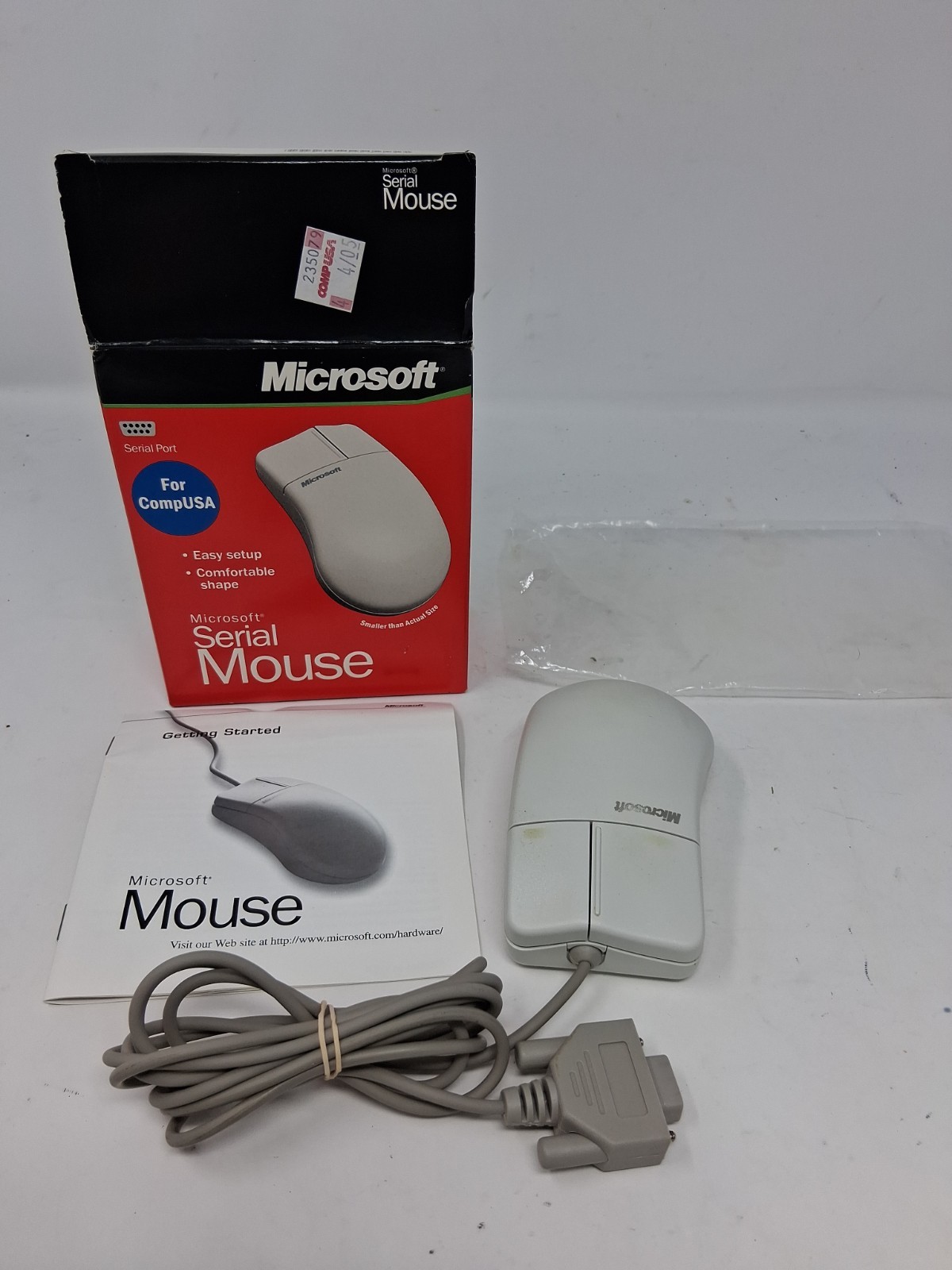 CIB w/ Manual - Microsoft Serial Mouse Serial Port For CompUSA (X04-68217) R