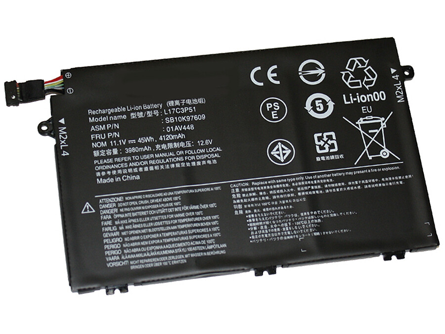 REPLACEMENT L17C3P51 BATTERY FOR LENOVO THINKPAD E490 E580 E590 45WH L17L3P51