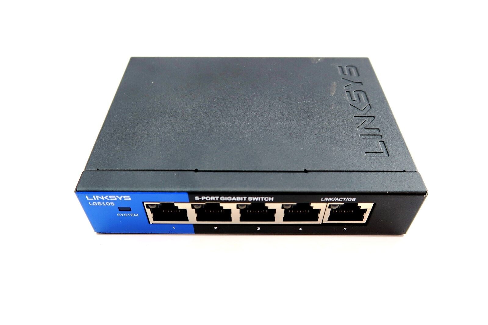 LINKSYS LGS105V2 5-Port Gigabit Switch with Power Cord 10/100/1000 Mbps 10 Gbps