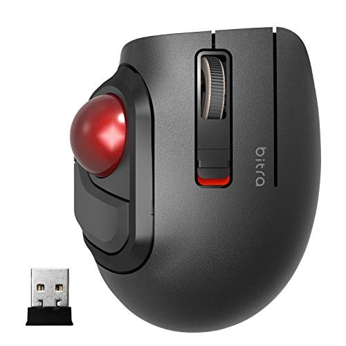 ELECOM Bitra Small Travel Trackball Mouse with Case  2.4Ghz USB Wireless  Thumb