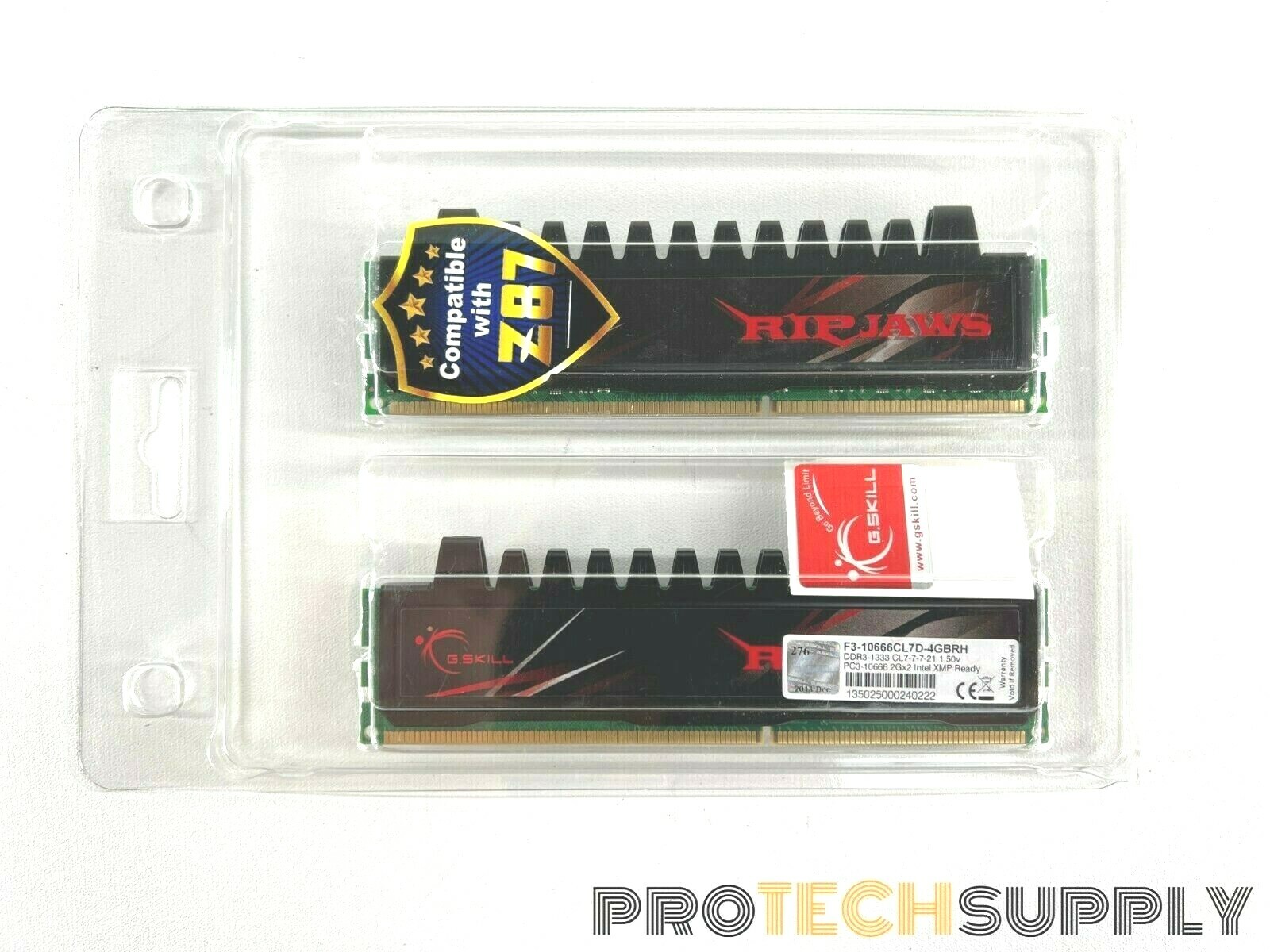 NEW (Pack of 2) G.Skill Ripjaws F3-10666CL7D-4GBRH Ram 4Gb (2Gbx2) DDR3-1333 