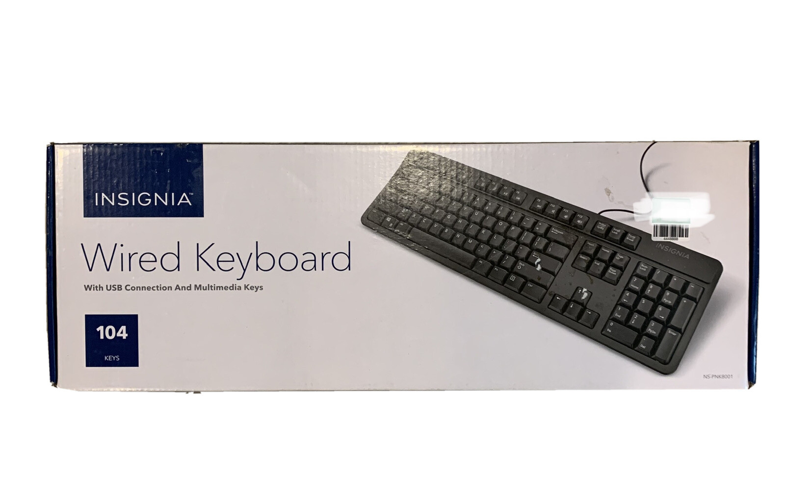 Insignia - Wired Keyboard - USB Connection and Multimedia Keys - Black