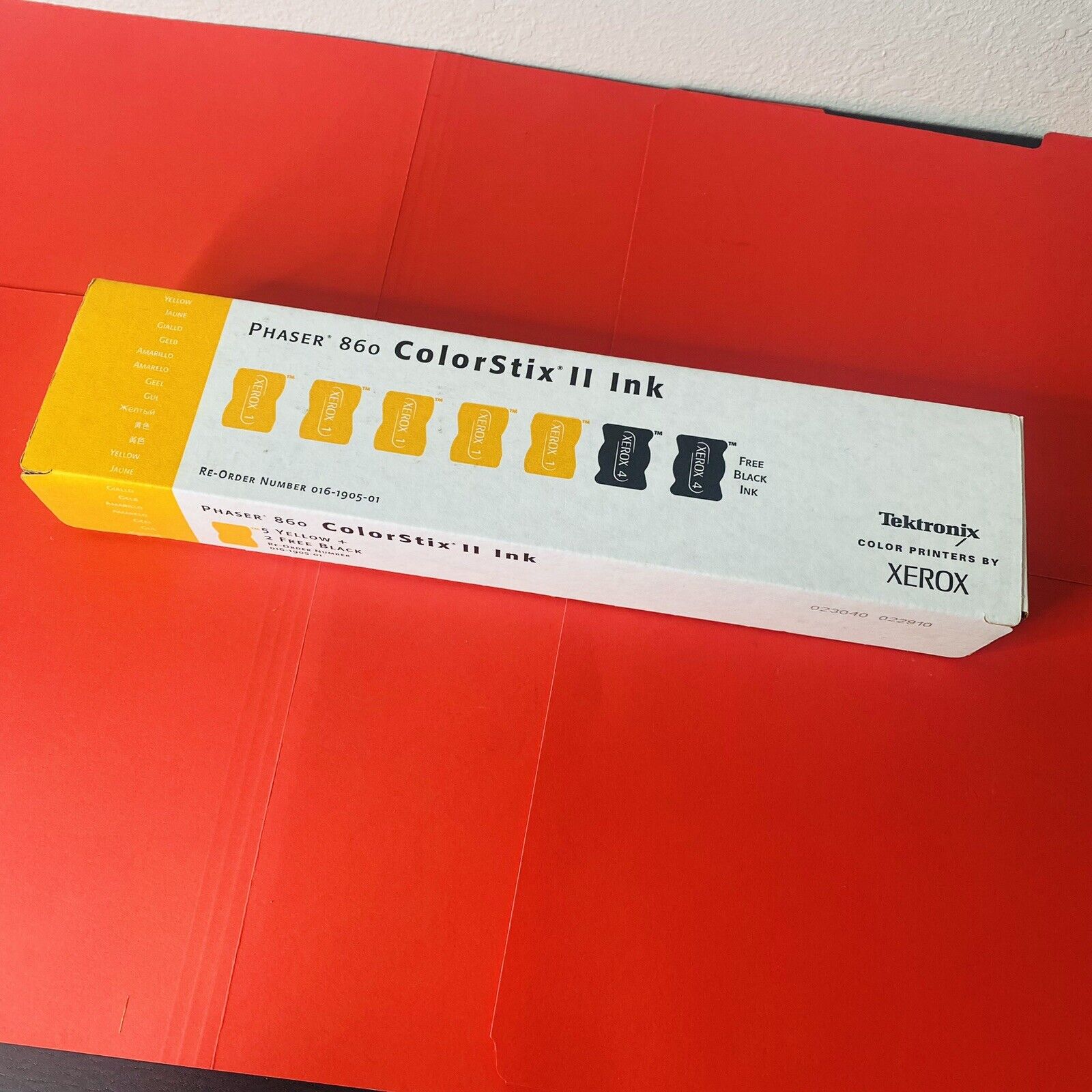 Xerox Tektronix Phaser 860 ColorStix II Ink 5 Yellow & 2 Black Expired SEALED