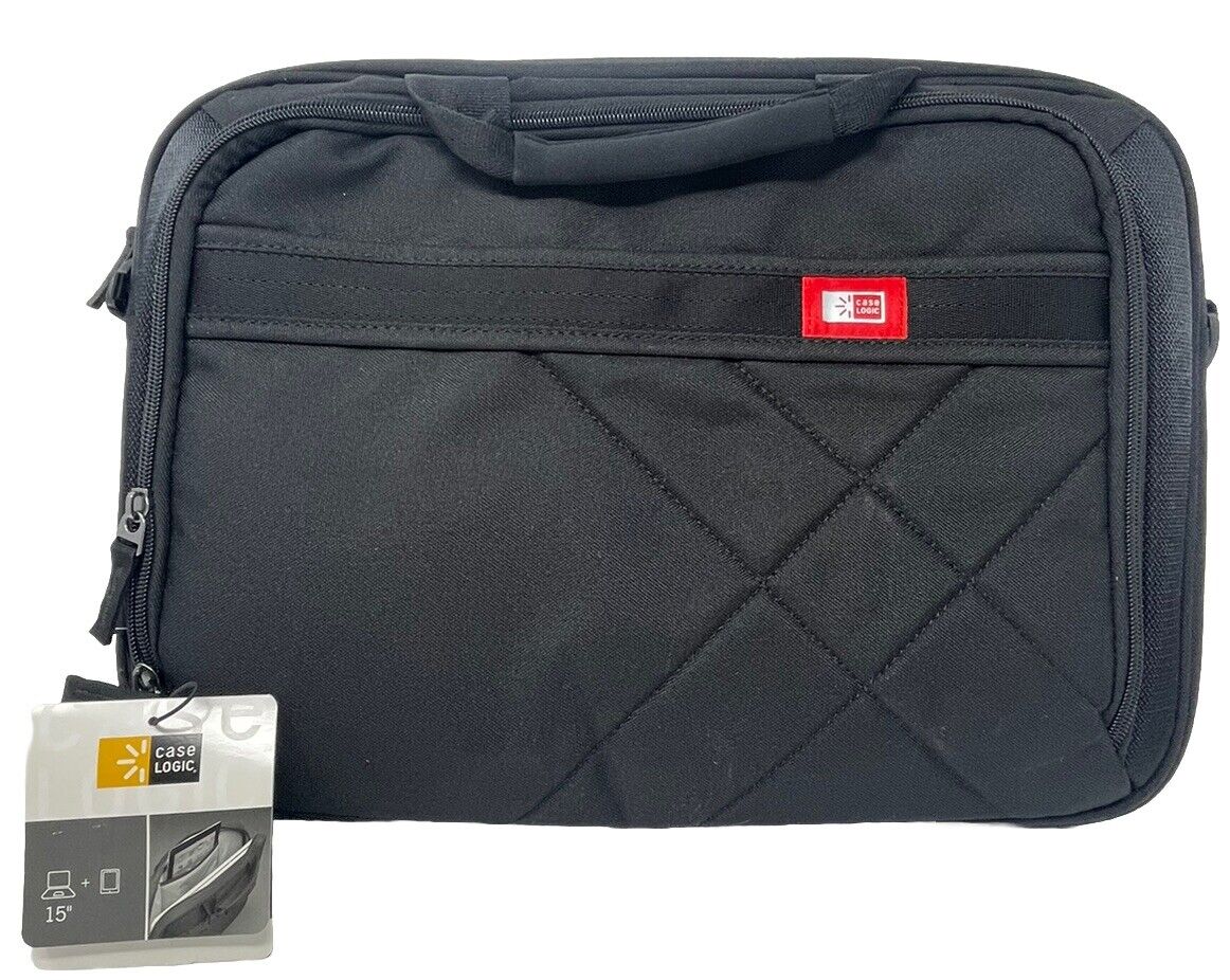 Case Logic 3201433 Diamond Laptop & Tablet Black Bag (15.6”) Strap NWT MSRP $39
