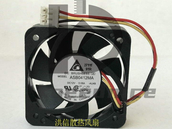 New 1pcs Delta ASB0412MA DC12V 0.08A 40*10MM 4CM 4010 Silent Cooling Fan 3pin