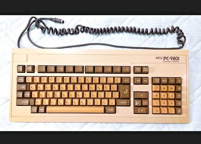 NEC PC-9801 Early Model Mechanical Keyboard Tested PC-9821 Vintage Japan