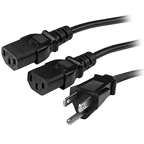 StarTech PXT101Y10 10ft C13 Y-Splitter Power Cord Yellow