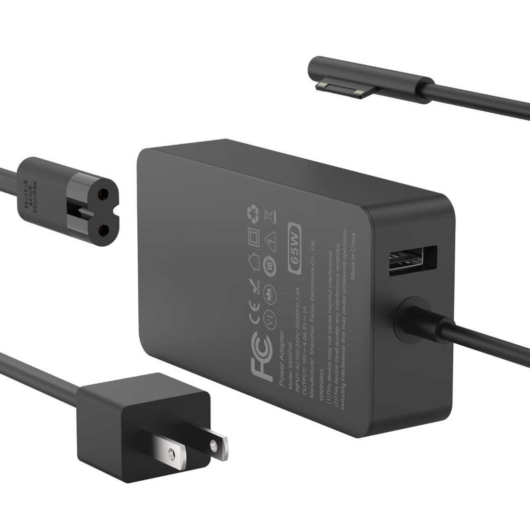 65W Replacement Charger for Microsoft Surface Pro Laptop Book Go MDSF65 USB