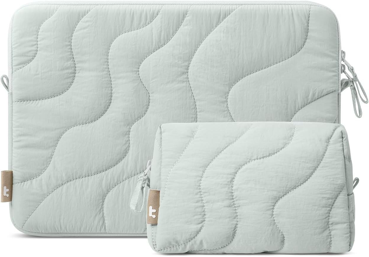 360 Protective Puffy Laptop Sleeve Kit for 13-inch MacBook Air 2026, Quilted Sof
