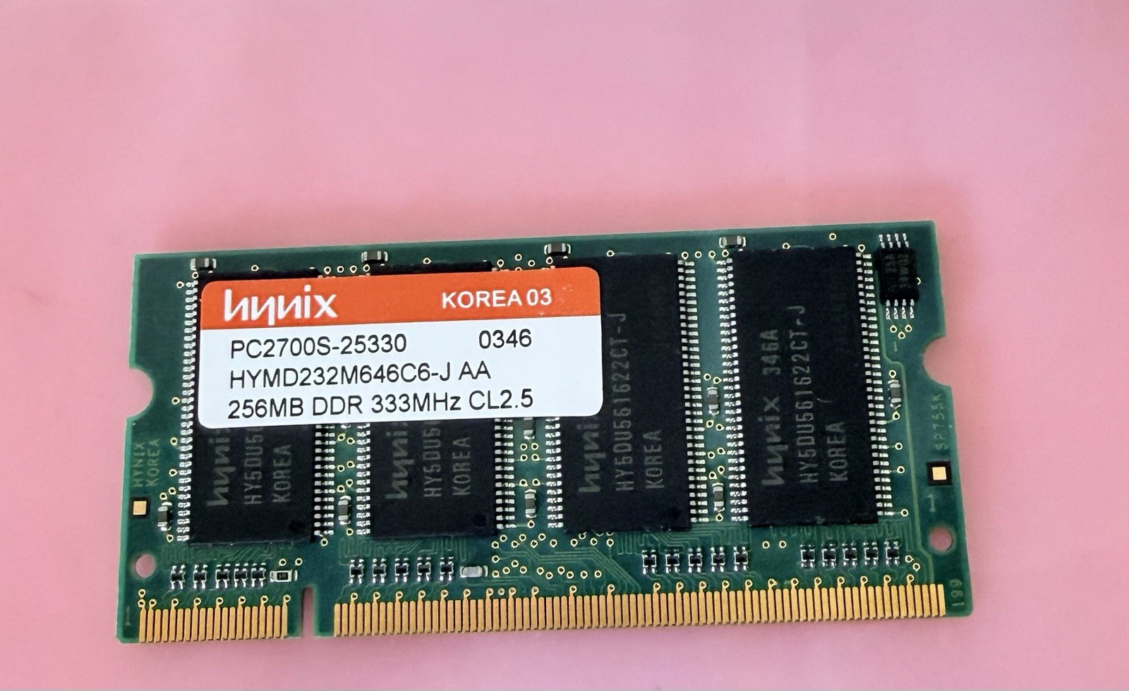 Hynix 256MB SO-DIMM 333 MHz PC2700S-25330 DDR Laptop Memory RAM 200-PIN